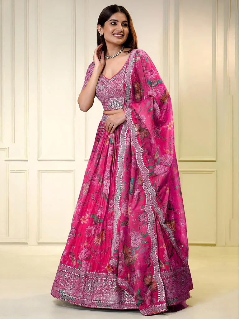 Soft Net Lehenga